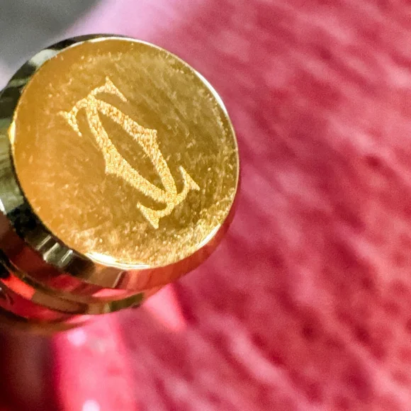 Cartier Santos BALLPOINT PEN F227815 Steel color lacquer gold plated Japan - Picture 8 of 16